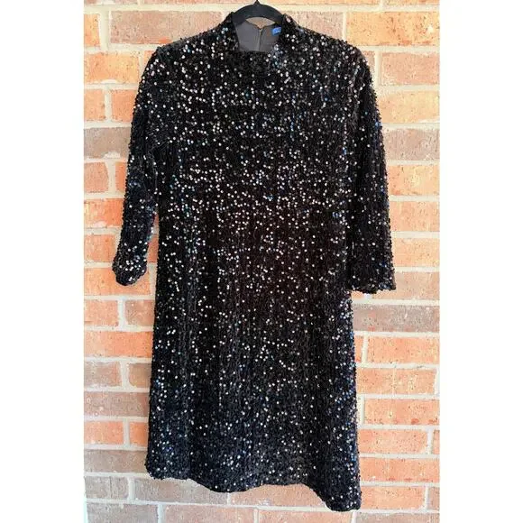 J. Mclaughlin Black Sequence Dress Size Small NWT - Picture 2 of 6